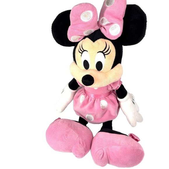 Disney Other - Disney Store Minnie Mouse Large 27" Pink Polka Dot Plush Stuffed Animal